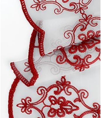 VOIL DECOR LILLE 4 VERMELHO UNI