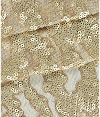 TULE PAETE COURO ISLA OURO