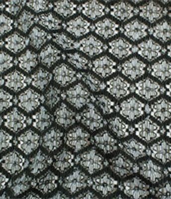 RENDA BICOLOR FLOREAL PRETO