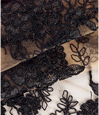 TULE BORD SWISS MELINA PRETO