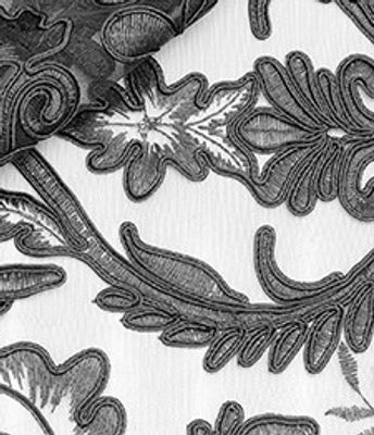 TULE BORD PRIME SOUTACHE CINZA GRIS