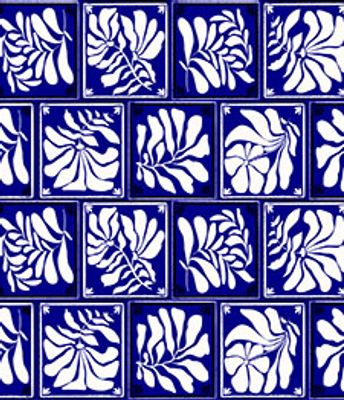 VISC LEBLON PRT FLH 1-2 AZUL MATISSE