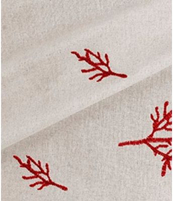 BORD LINEN MOSS VIVID RED