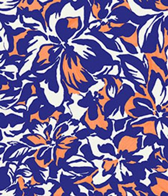 VISC LEBLON PRT FLR 1-2 AZUL MATISSE