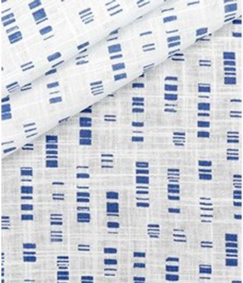 COTT SLUB STAMP GRF 1-2 BRANCO/AZUL