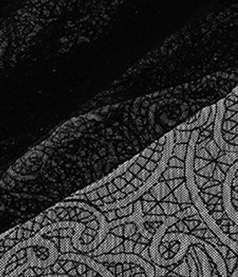 TULE BORD ORNAMENTALE PRETO