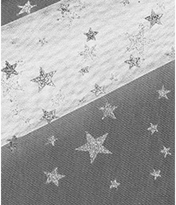 TULE GLITTER STAR BRANCO PRATA