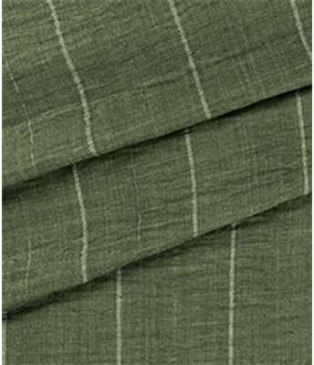 POLY TWILL MET STRIPE ARMY GREEN