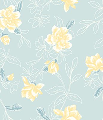 SUMMER PERCAL 250 PRT FLR 3-2 LIGHT BLUE